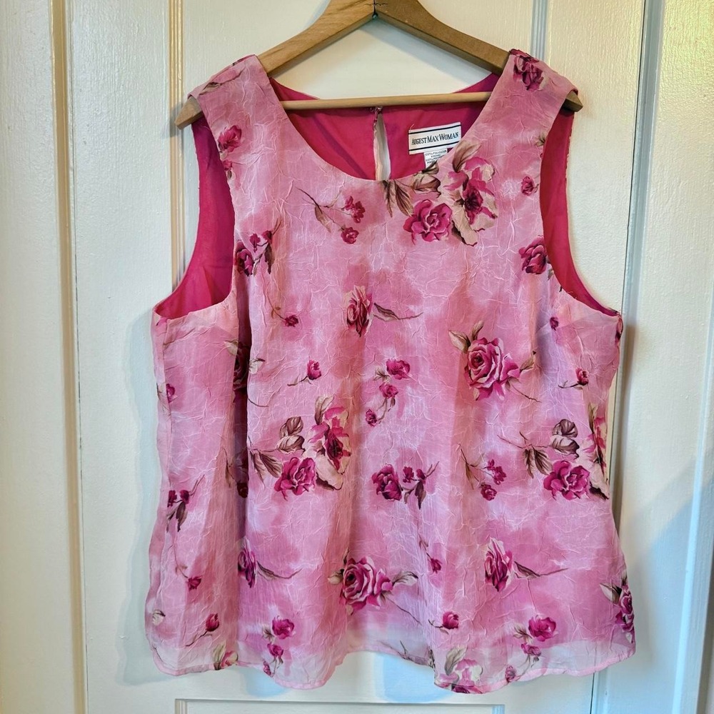 Vintage 90s y2k pink top Size Large